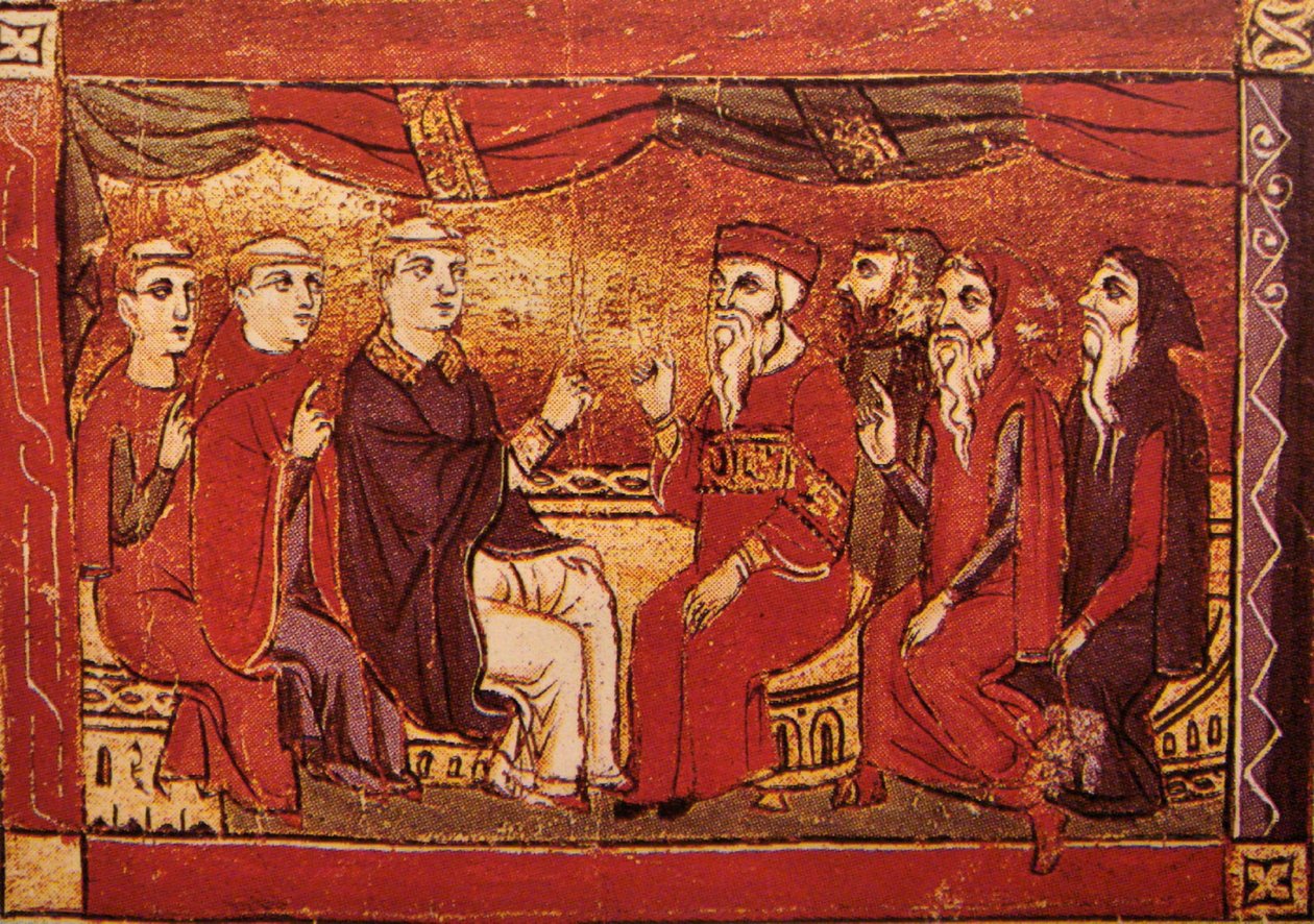 Katoliker och orientaliska kristna debatterar, Atlas des Croisades, Acre 1290 (23089306612) av Georgia Levan Ramishvili from Tbilisi