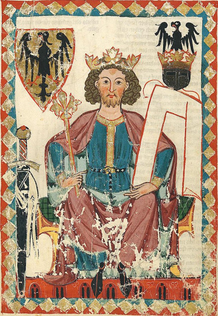 Henrik VI, tysk-romersk kejsare, Codex Manesse, ~1305-15 (34178450532) av Georgia Levan Ramishvili from Tbilisi