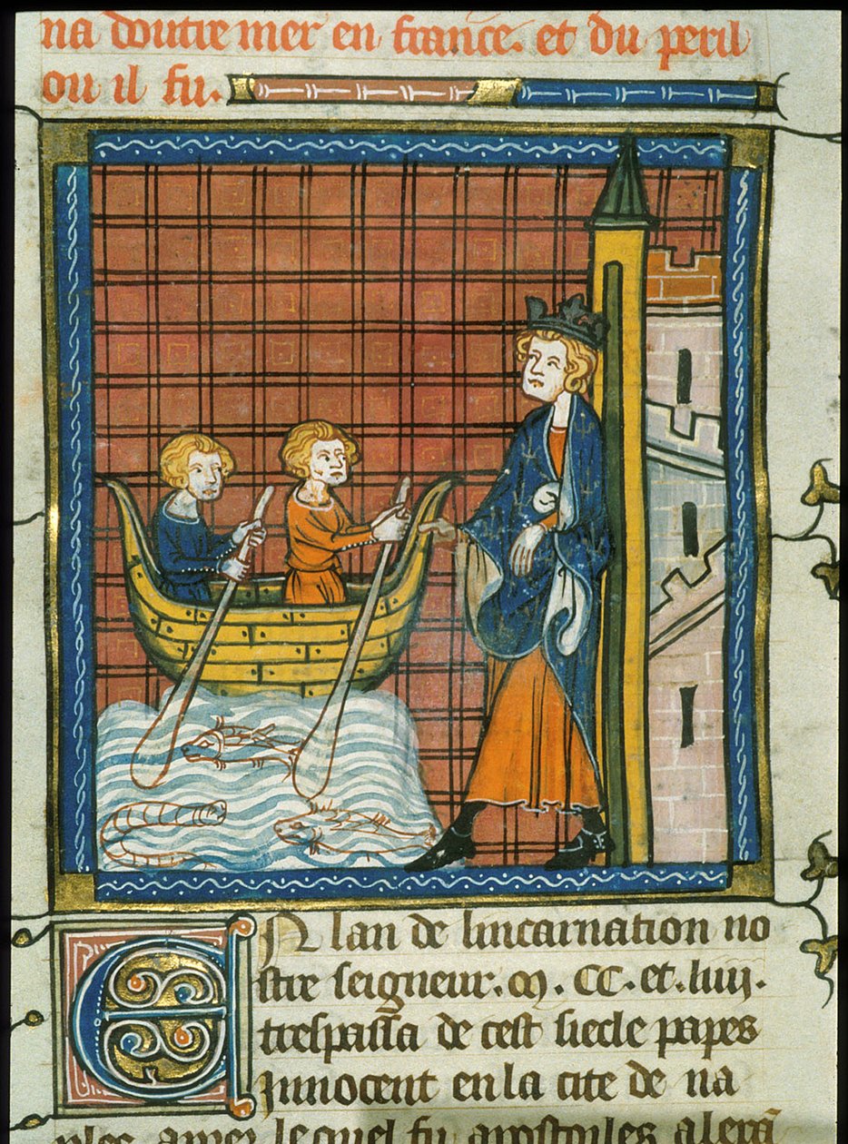 Ludvig IX seglar till Frankrike, från Chroniques de France ou de St Denis, 1300-talet (22093703934) av Georgia Levan Ramishvili from Tbilisi