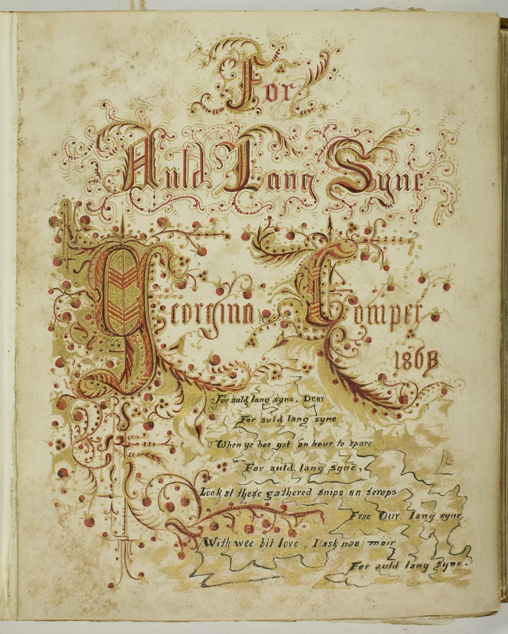 Utan titel [För Auld Lang Syne], 185568. av Georgina Cowper