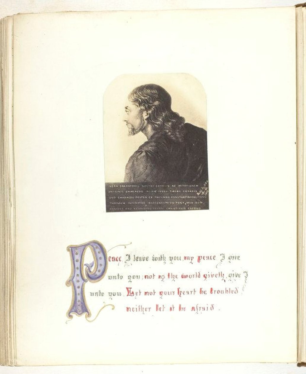 Utan titel [illustration av Jesus med bibliskt citat], 185568. av Georgina Cowper