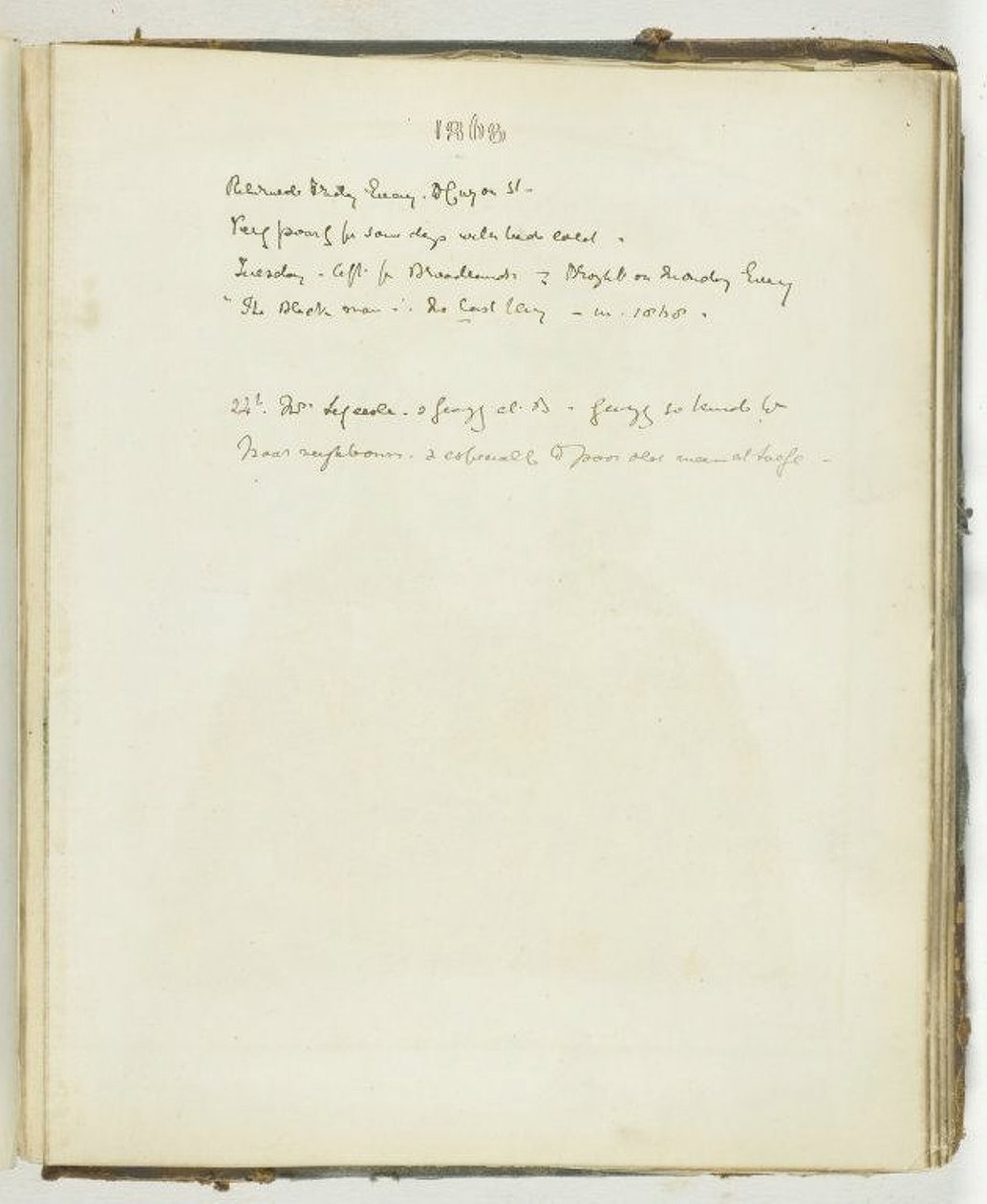 Untitled [sida med text som rör Broadlands], 1868. av Georgina Cowper