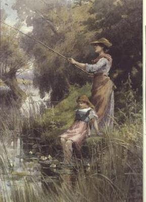 Fiske (wc på papper) av Georgina M. de l Aubiniere