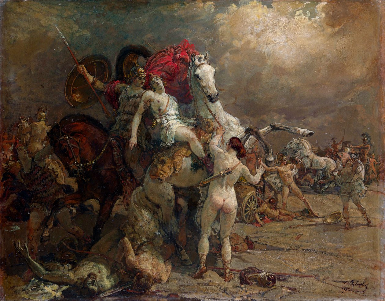 Den skadade krigskvinnan Camille av Georgiy Konstantinovich Savitsky