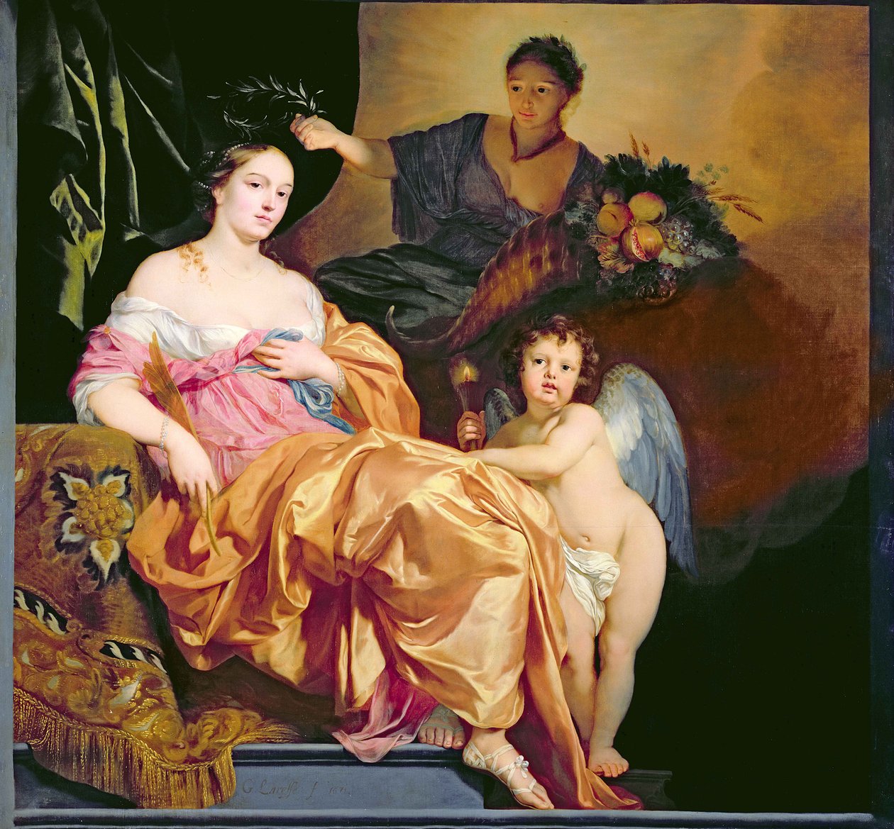 Allegoriska porträtt antas vara Marie de Cleves (1533-74) 1671 av Gerard de Lairesse