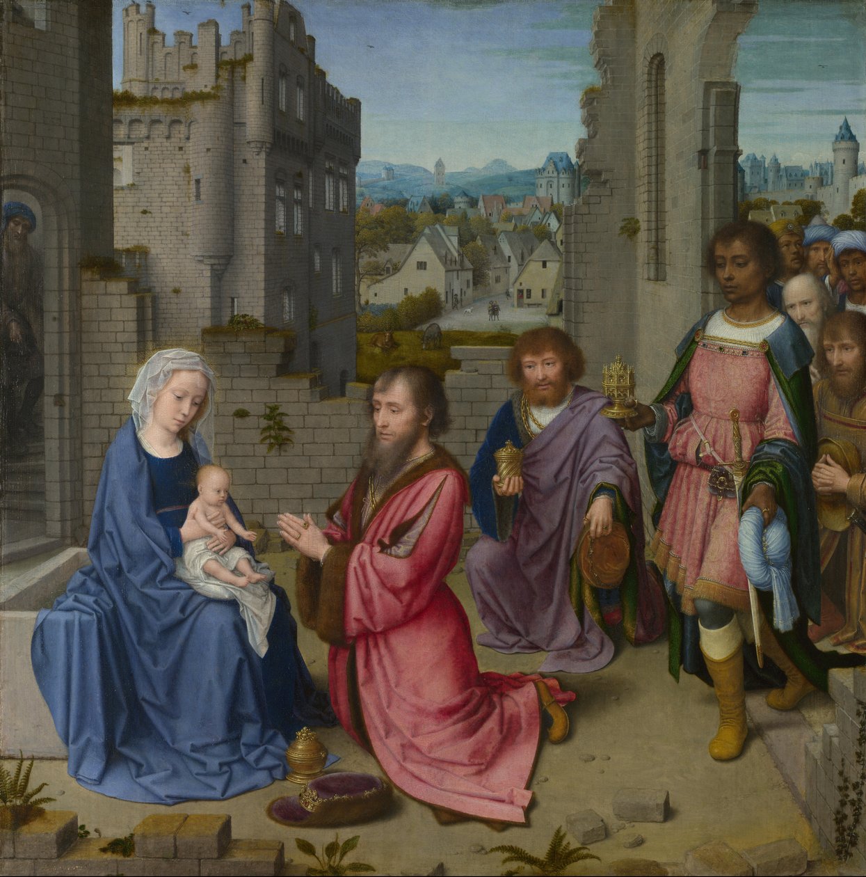 Tillbedjan av kungarna av Gerard David