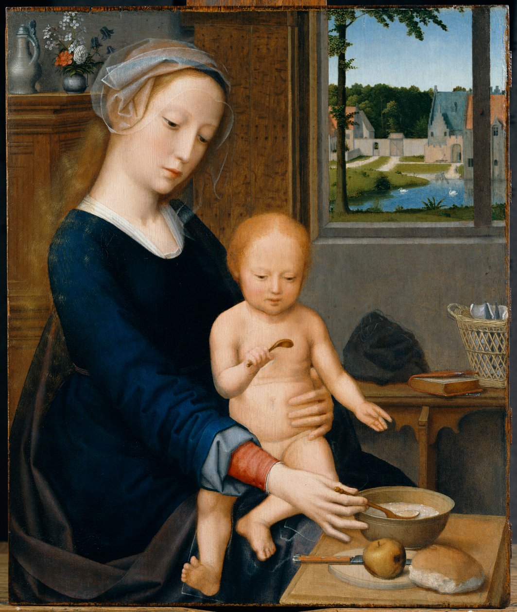 Madonna med mjölksoppan av Gerard David