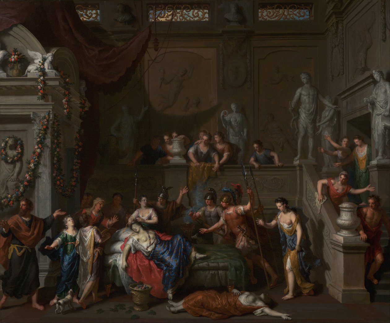 The Death of Cleopatra  av Gerard Hoet