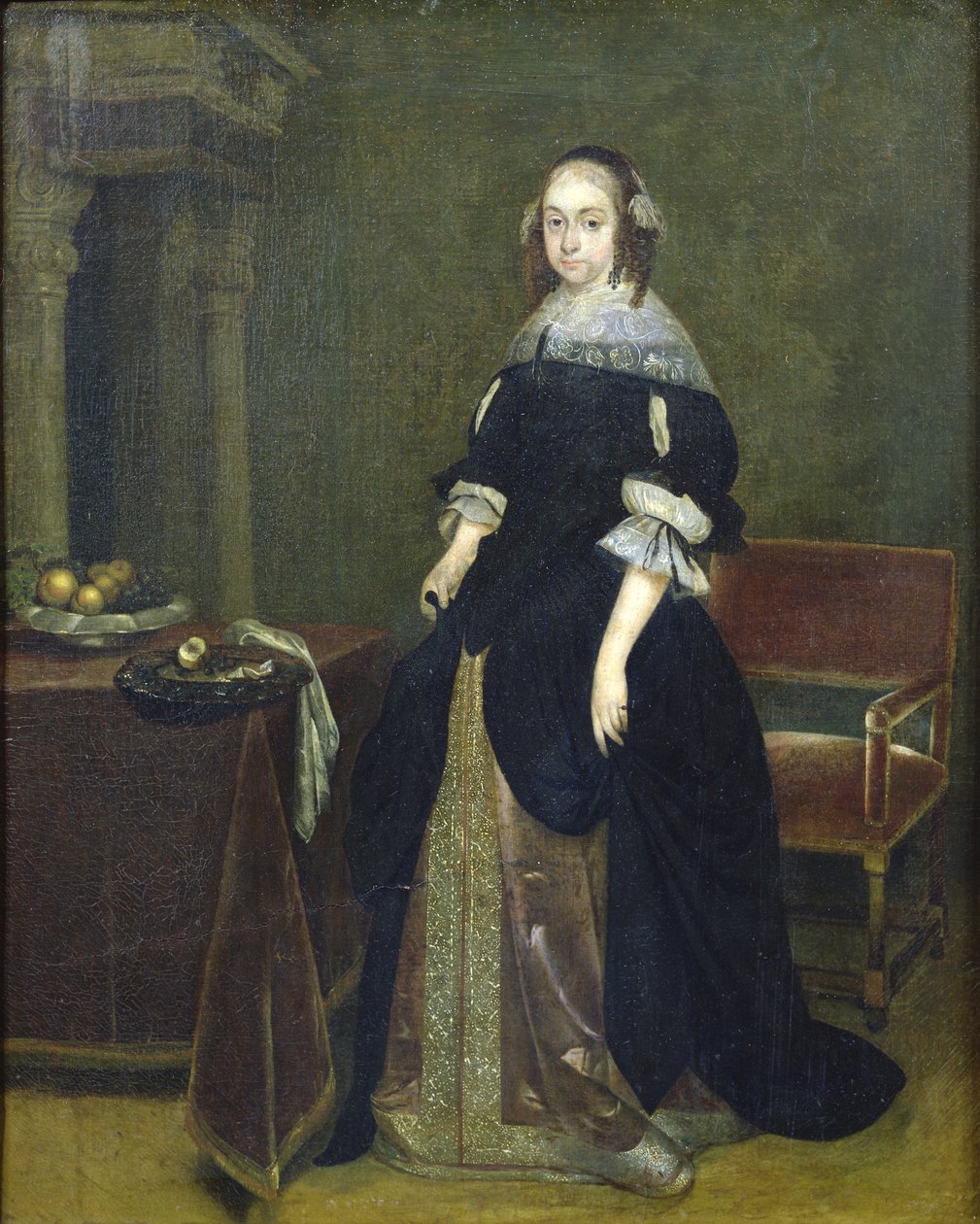 Porträtt av en kvinna av Gerard ter Borch
