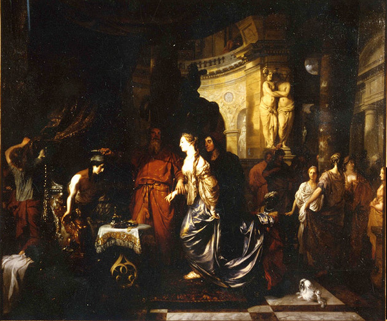 König Seleukos I. übergibt dem Sohn Antiochos die Königsherrschaft und seine zweite Gemahlin Stratonike I av Gerard de Lairesse