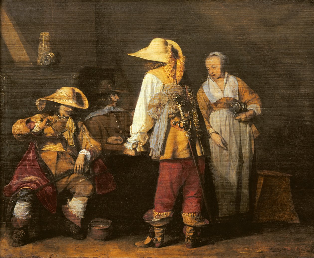 Interiör av ett värdshus, 1636 av Gerard ter Borch