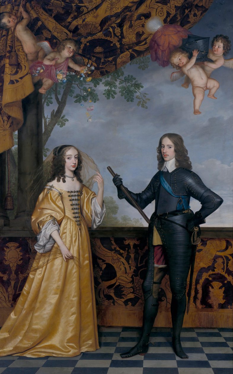 Dubbelporträtt av William II (1626-1650), Prince of Orange, och hans fru Mary Stuart (1631-1660) av Gerrit van Honthorst