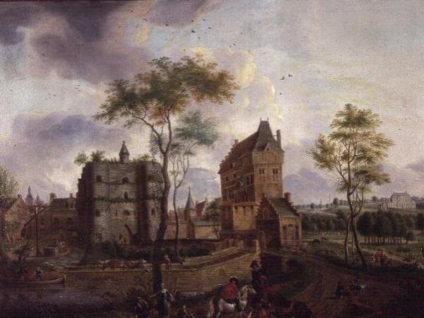 Stadsportarna i Malines (olja på duk) av Gerard Philippe Colin