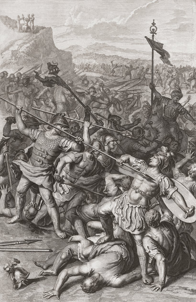 Israels strid mot amalekiterna. av Gerard (after) Hoet