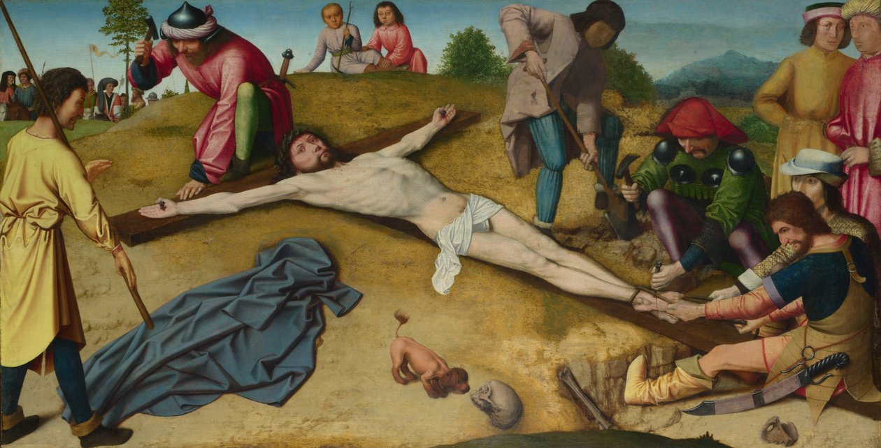 Kristus spikad på korset, ca 1481 av Gerard David