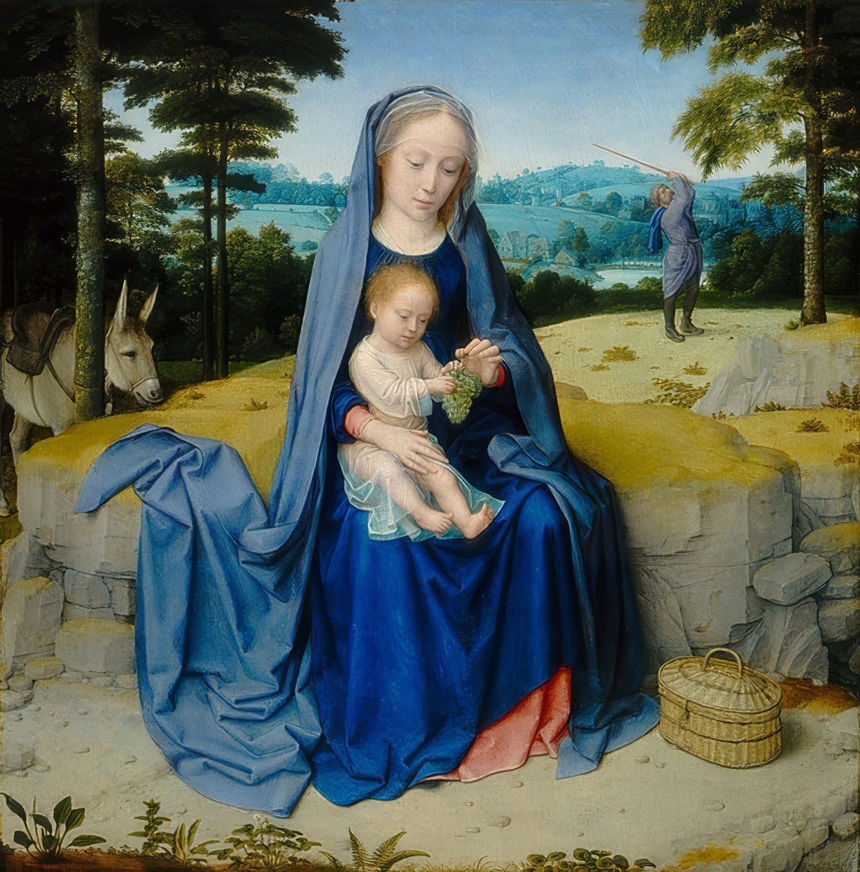 Vila på flyget till Egypten. Omkring 1510 av Gerard David
