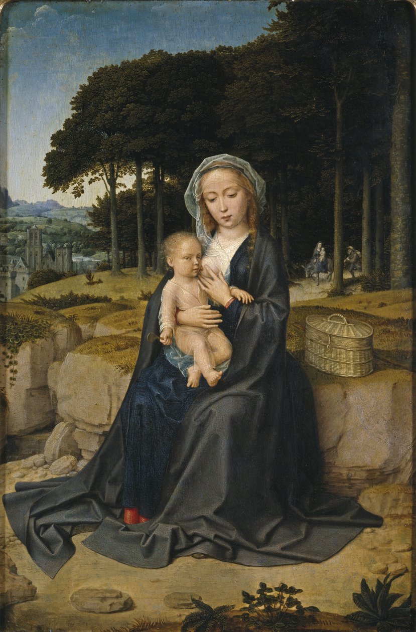 Vila på flykten till Egypten, ca 1515 av Gerard David