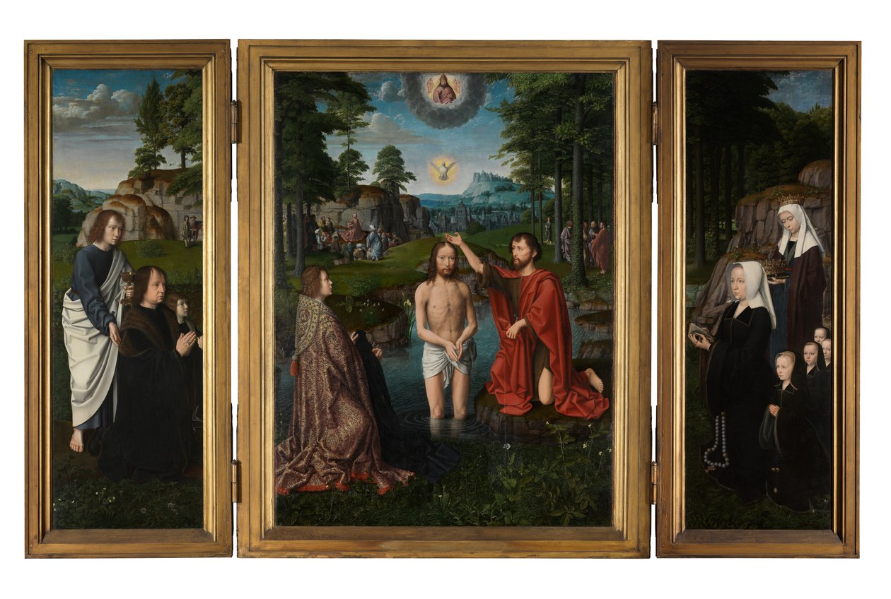 The Baptism of Christ, c.1502-08 (olja på panel) av Gerard David