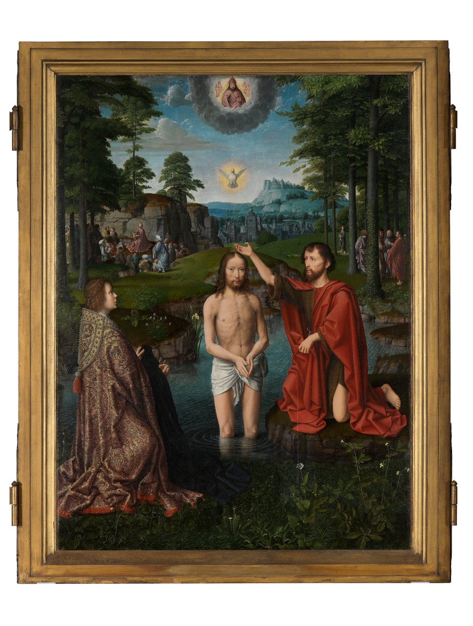 The Baptism of Christ, c.1502-08 (olja på panel) av Gerard David