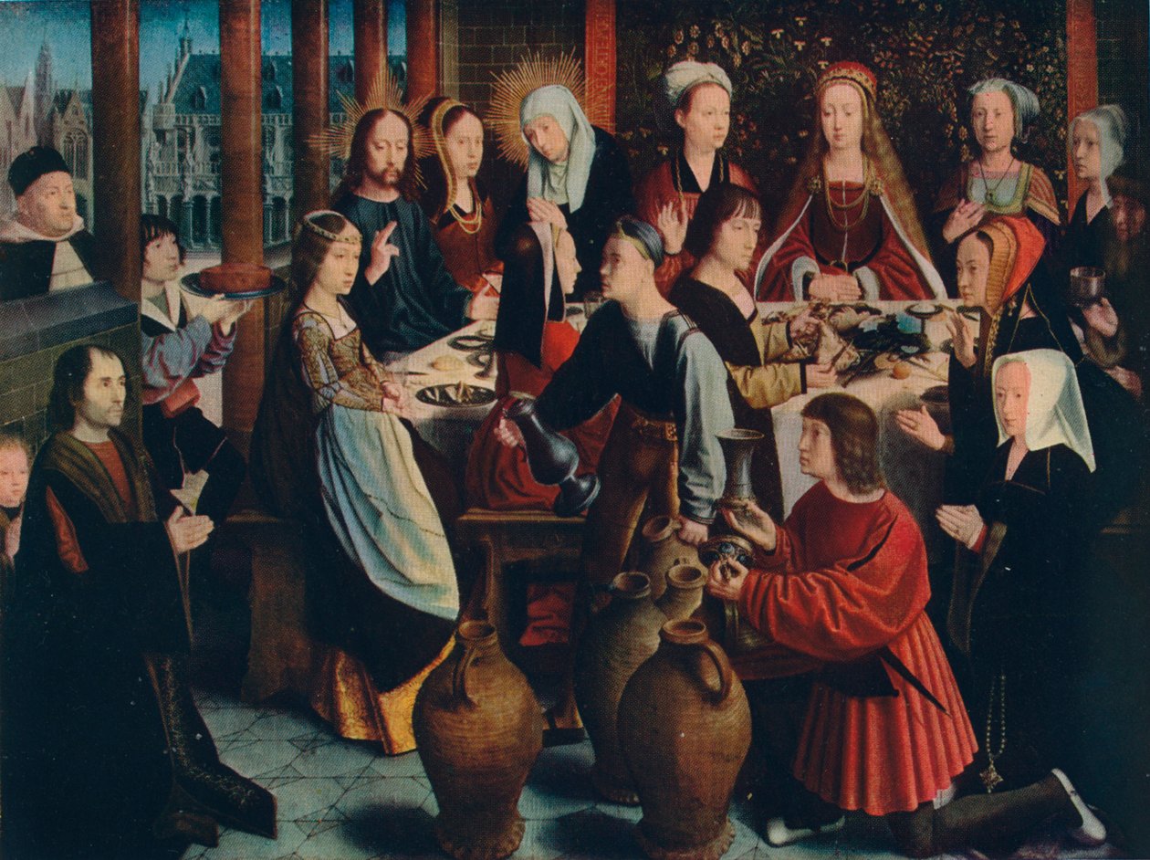 Giftermålet i Kana, c1500 av Gerard David