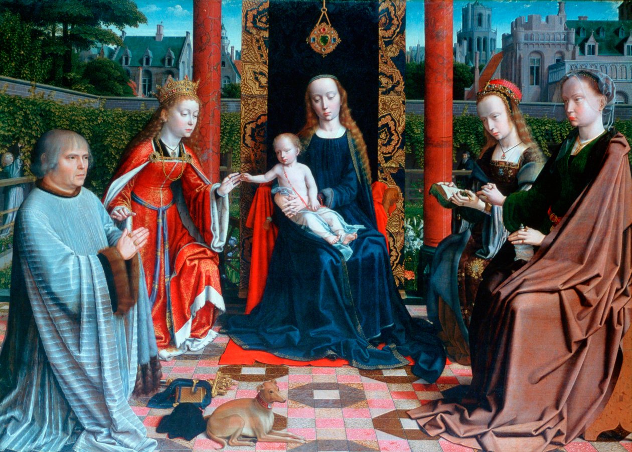 "Den heliga Katarinas mystiska äktenskap", 1505-1510 av Gerard David