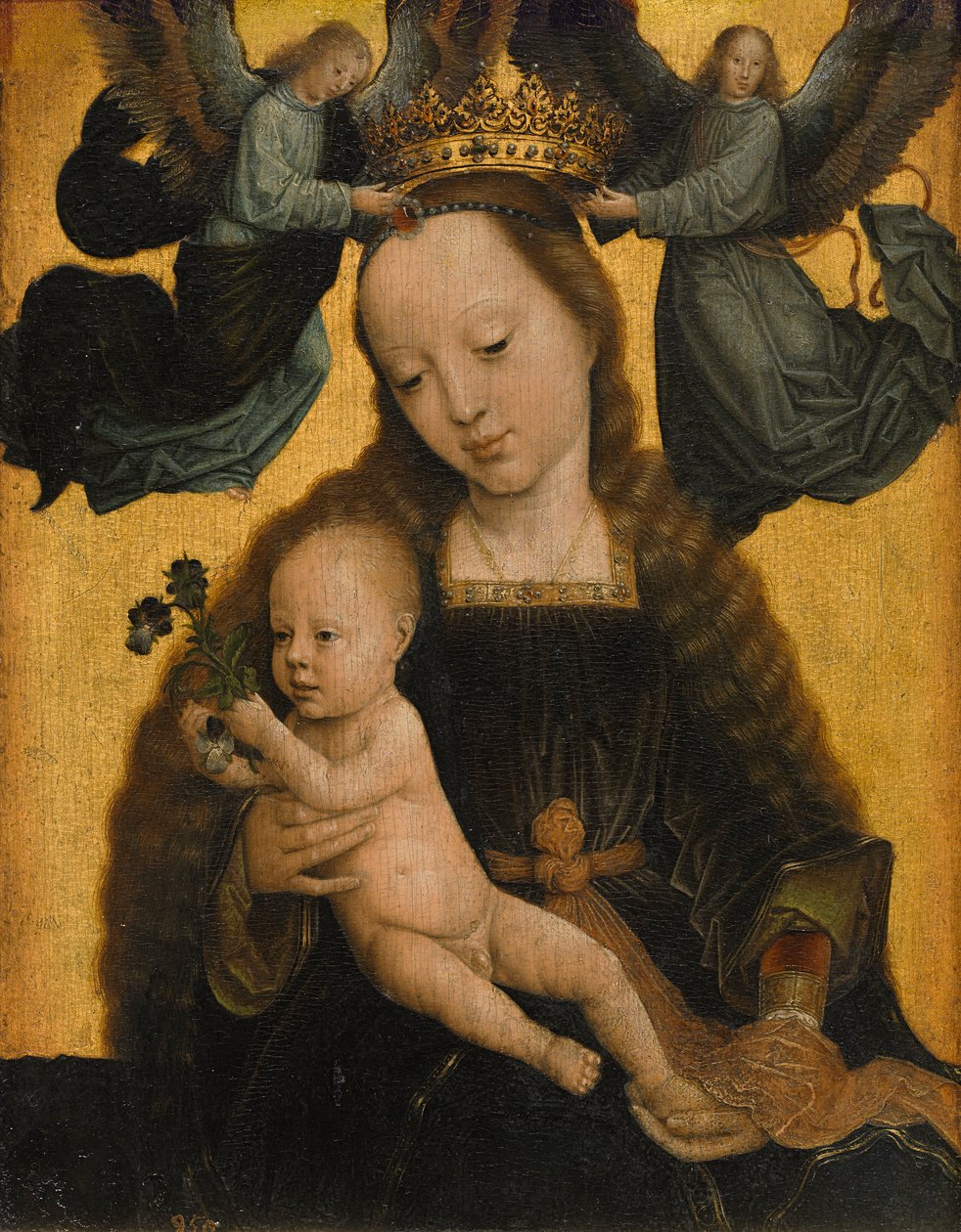 Jungfru och barn med änglar av Gerard David