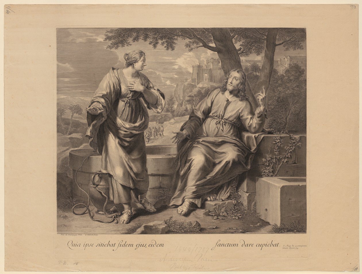Kristus och den samariska kvinnan vid brunnen av Gérard Edelinck