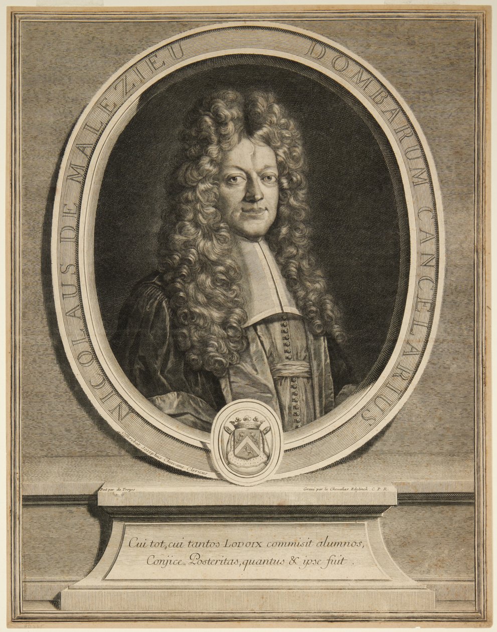 Nicholaus de Malezieu av Gérard Edelinck
