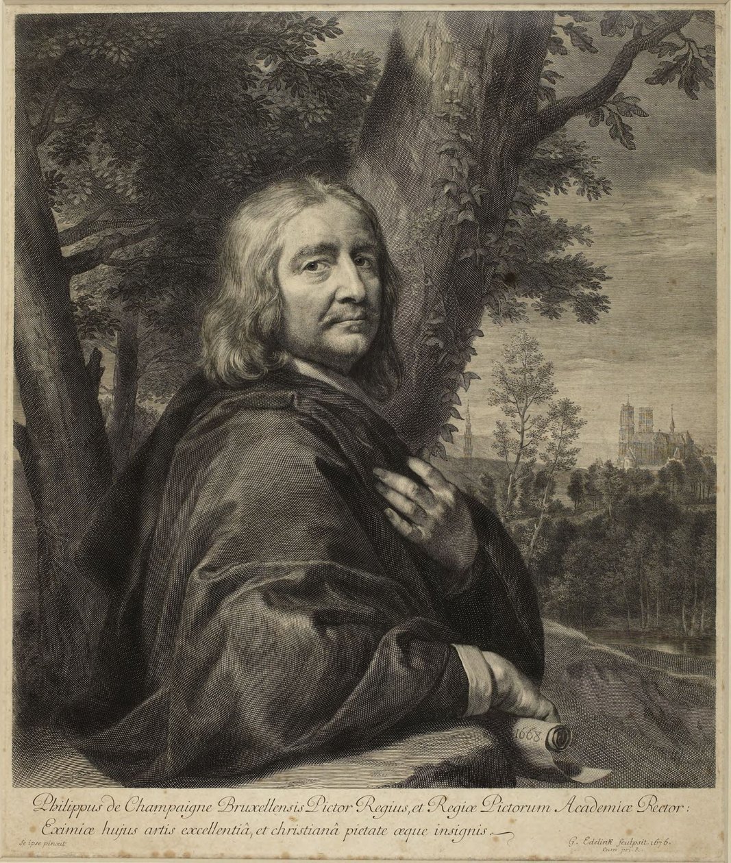Philippe de Champaigne (Robert-Dumesnil VII, 239, nr 164, tillstånd I) av Gérard Edelinck