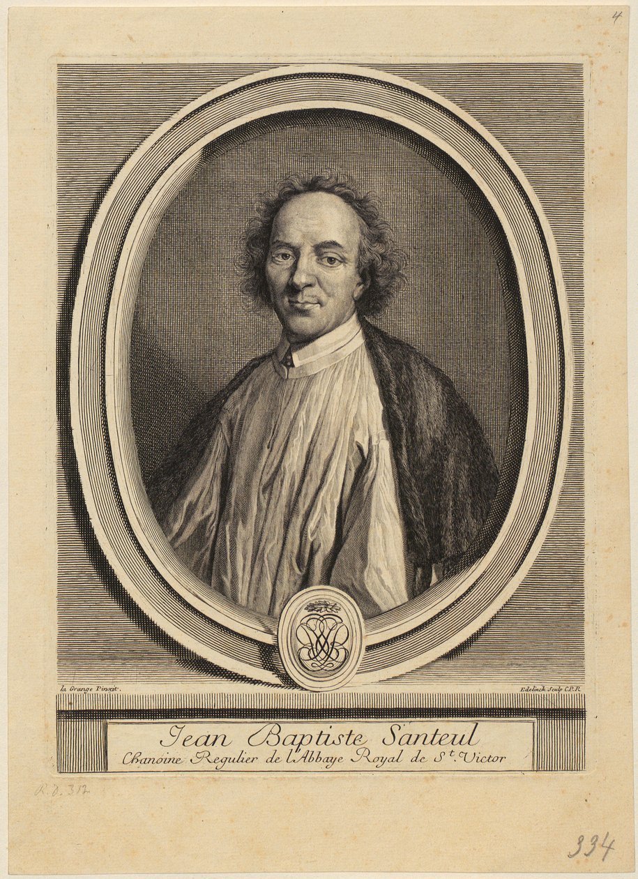 Porträtt av Jacques Sarrazin av Gérard Edelinck