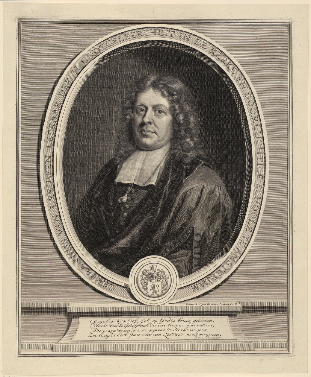 Porträtt av Jules-Paul de Lionne av Gérard Edelinck
