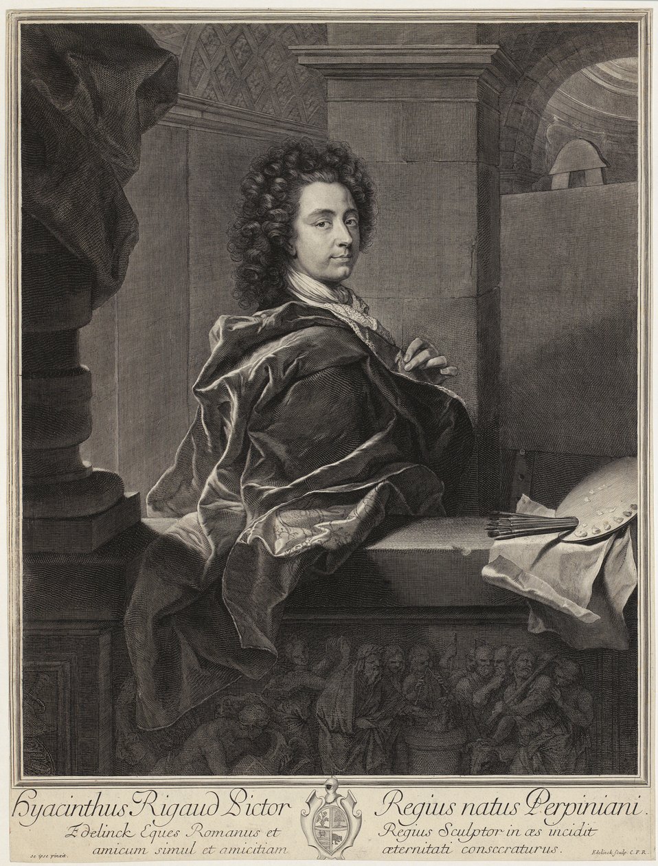 Porträtt av Tizian av Gérard Edelinck