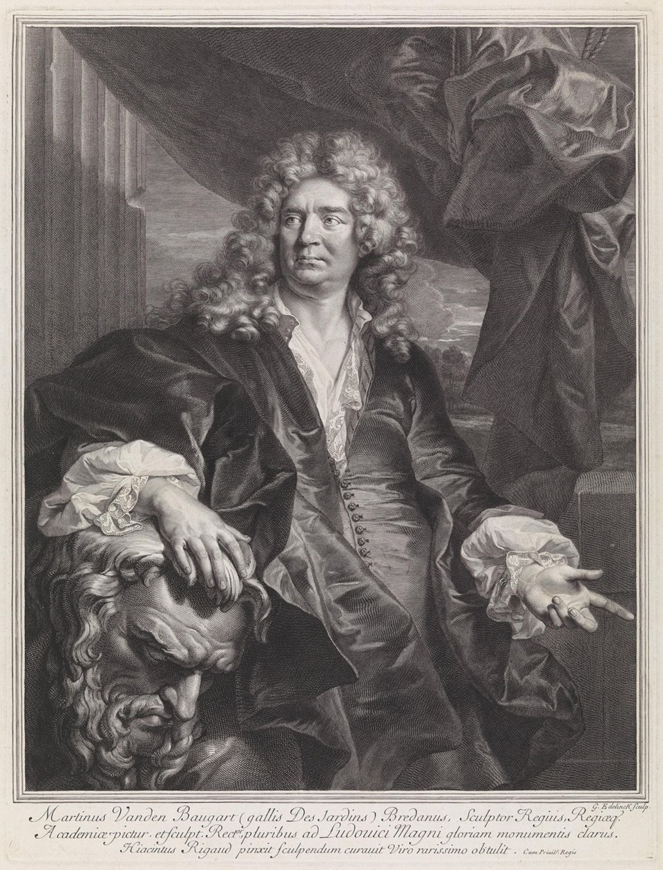 Porträtt av Martinus van den Baugart av Gérard Edelinck