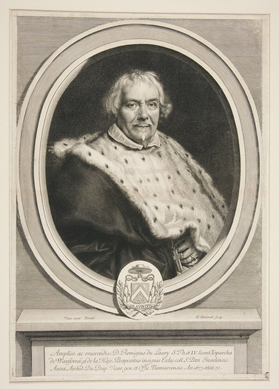 Remi Du Laury, prorektor vid St. Pierre i Lille av Gérard Edelinck