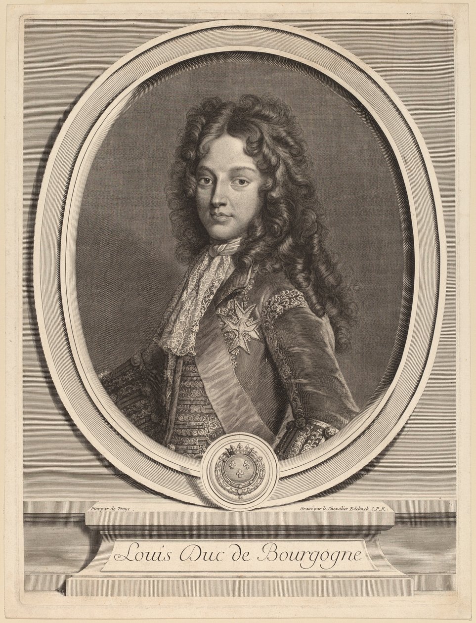 Louis, hertig av Bourgogne av Gerard Edelinck after François de Troy