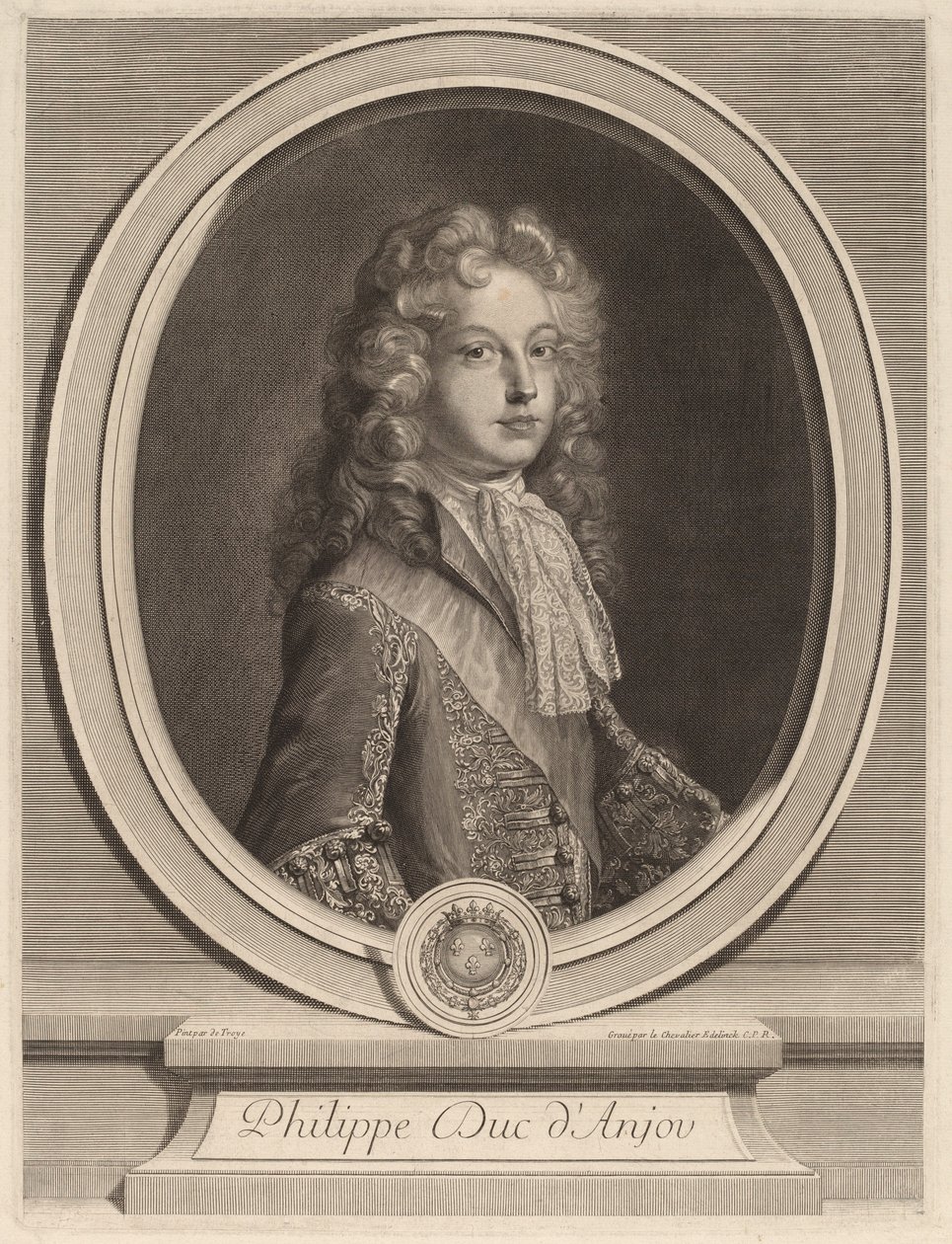 Filip, hertig av Anjou av Gerard Edelinck after François de Troy
