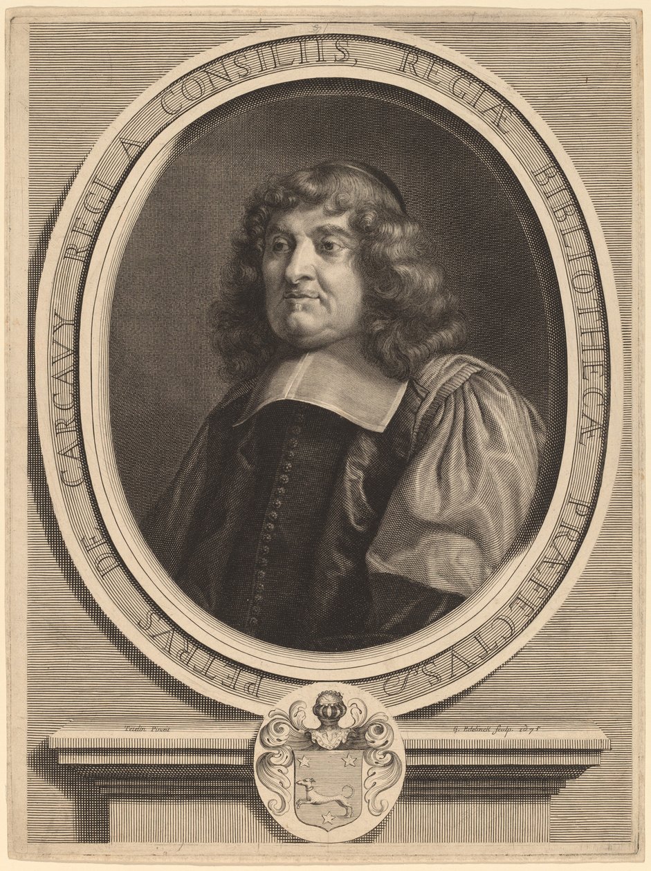 Pierre de Carcavy av Gerard Edelinck after Louis Testelin