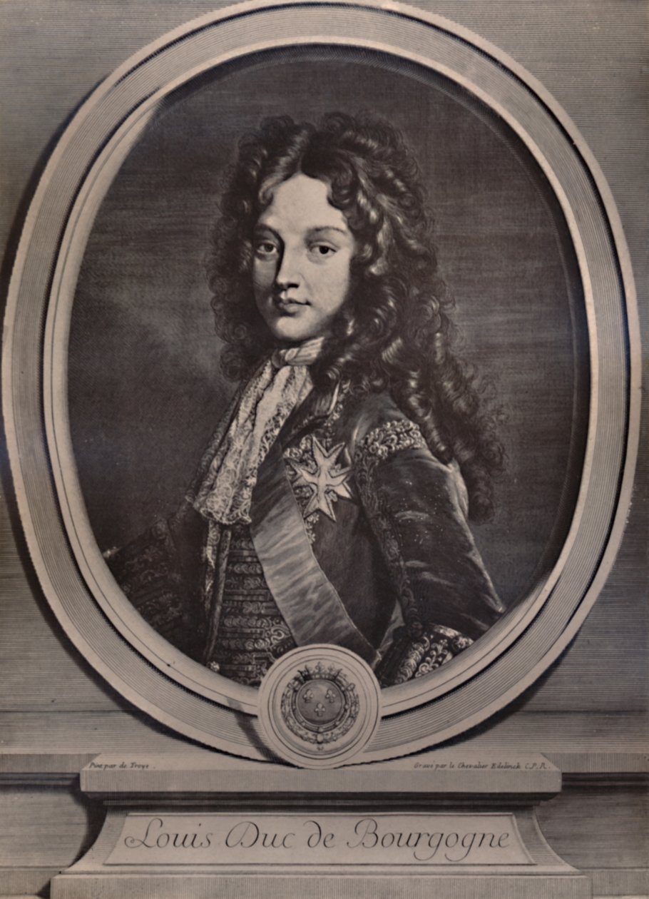 Ludvig, hertig av Bourgogne, Dauphin av Frankrike och far till kung Ludvig XV, c1700 1894 av Gerard Edelnick