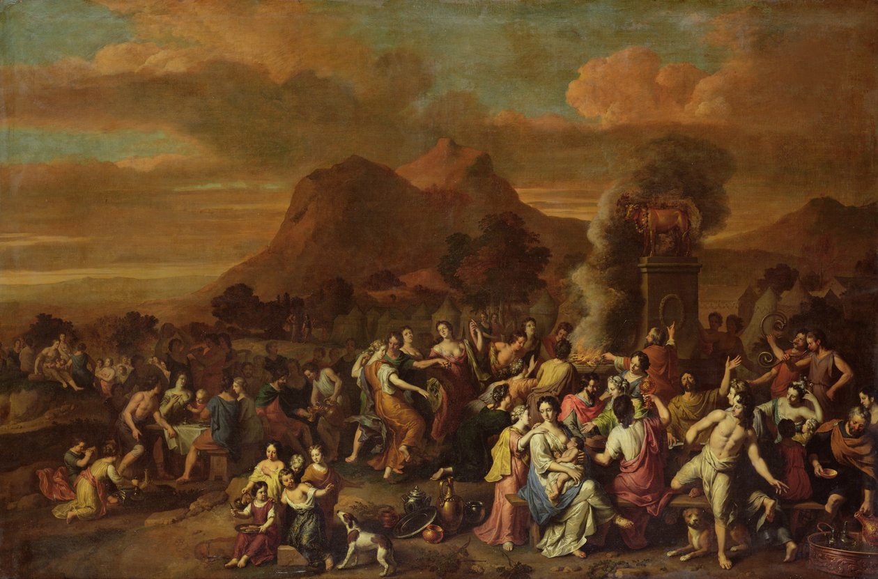 Tillbedjan av den gyllene kalven av Gerard Hoet