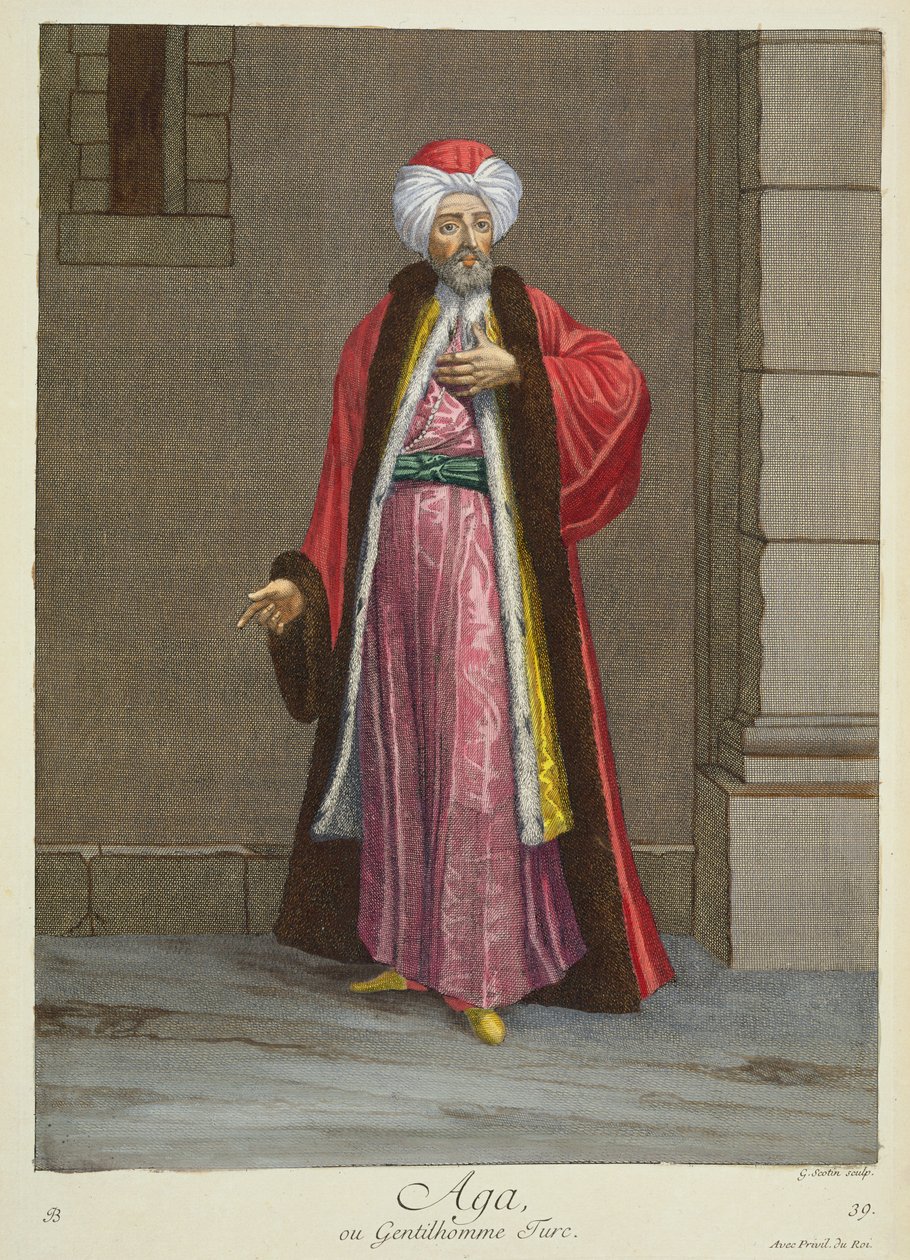 Aga, eller turkisk gentleman av Gerard Jean Baptiste Scotin