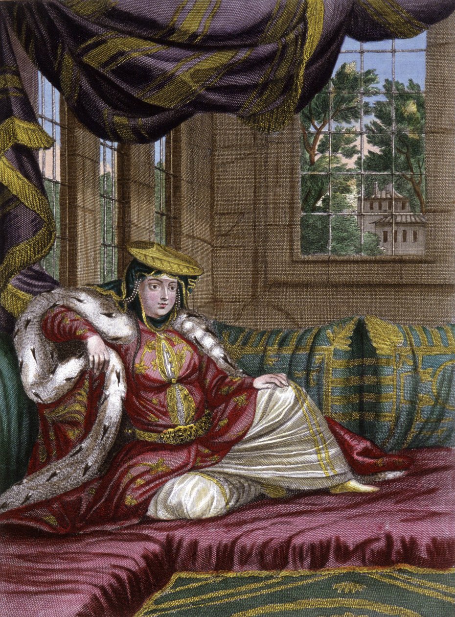 Judisk kvinna vid den osmanska sultanens hov av Gerard Jean Baptiste Scotin