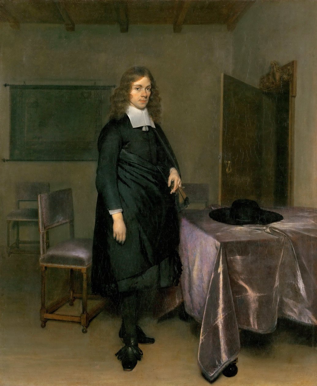 Porträtt av en man av Gerard Ter Borch (Terburg), den yngre (1617-1681), - Olja på duk - Tiroler Landesmuseum Ferdinandeum, Innsbruck av Gerard Terborch