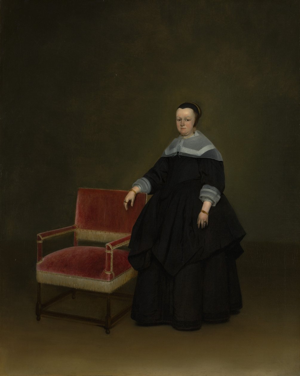 Margaretha van Haexbergen 1614-1676, ca 1666-67. av Gerard Terborch II