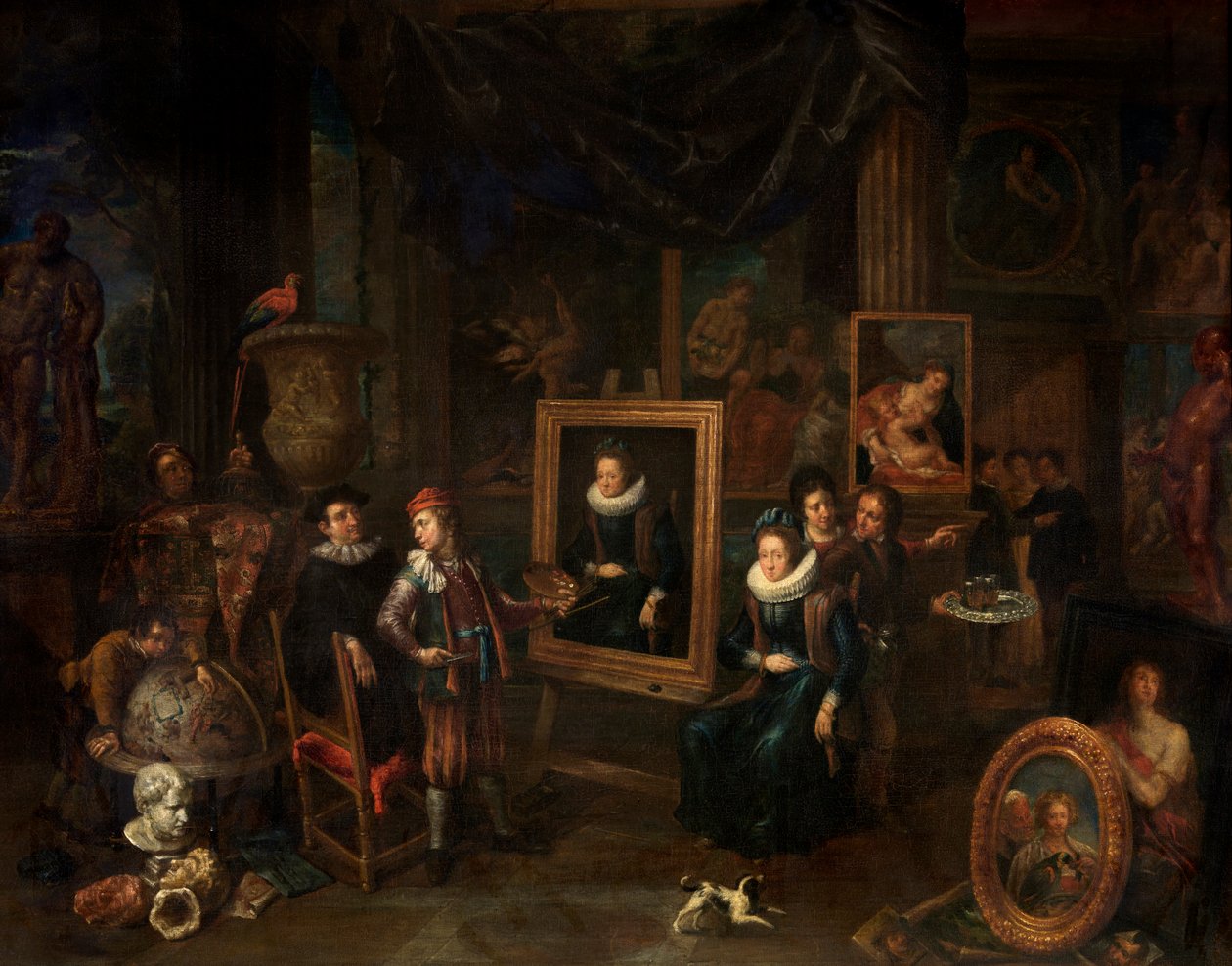 Målarens verkstad (olja på duk) av Gerard Thomas