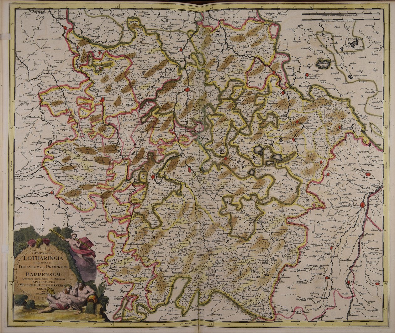 Generalis Lotharingia dispartita in ducatum ejus proprium et Barrensem quorum intra fines continentur episcopatus Metensis, Tullensis, Verdunensis av Gerard Valck