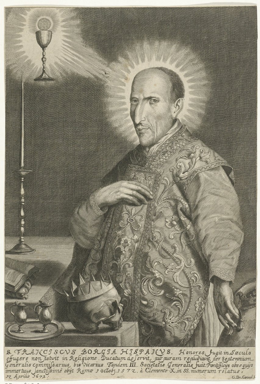 Porträtt av Saint Francis Borgia av Gerard de Groos