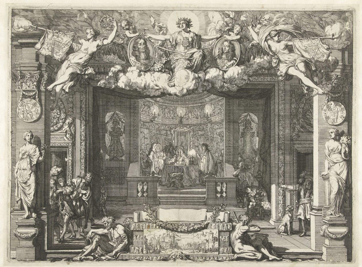 Allegori över Westminsterfördraget Fredsallegori mellan England och Förenade Nederländerna, 1674 av Gerard de Lairesse