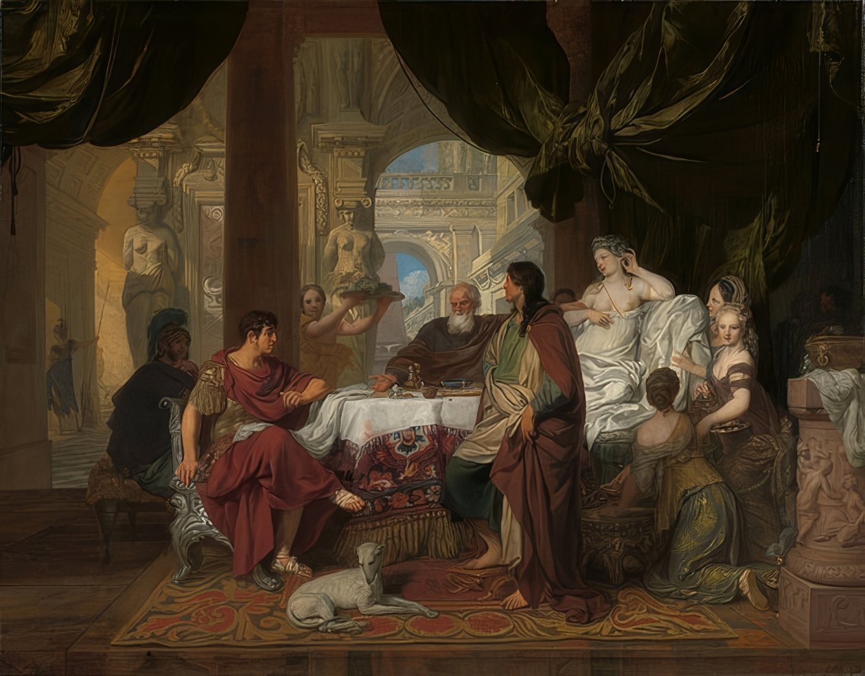 Kleopatras festmåltid. Omkring 1675-80 av Gerard de Lairesse