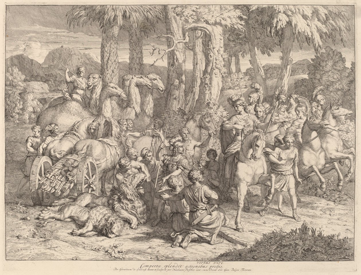 Semiramis på lejonjakten av Gerard de Lairesse