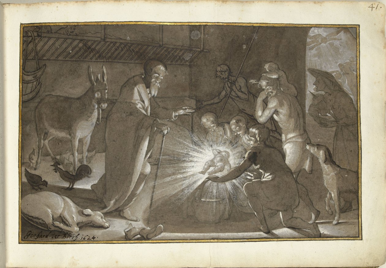 Tillbedjan av herdarna av Gerard ter Borch
